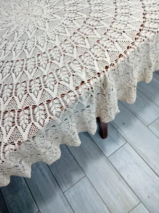 Tondo uncinetto fatto a mano diametro 150 cm