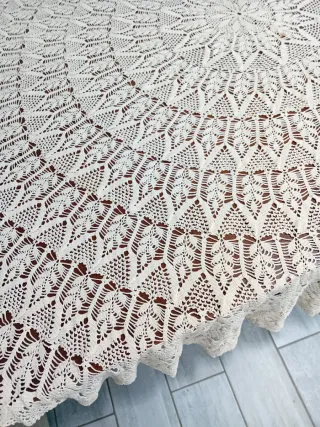 Tondo uncinetto fatto a mano diametro 150 cm