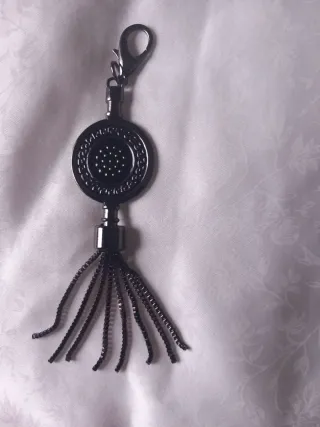 Portachiavi nappa metallo nero