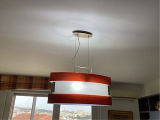 Lampada soffitto moderna rossa e bianca