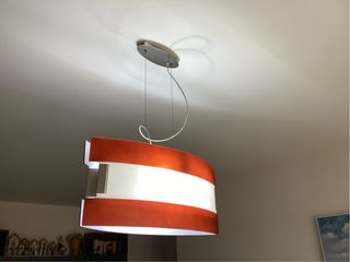 Lampada soffitto moderna rossa e bianca