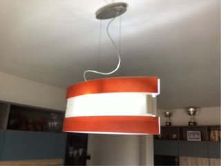 Lampada soffitto moderna rossa e bianca