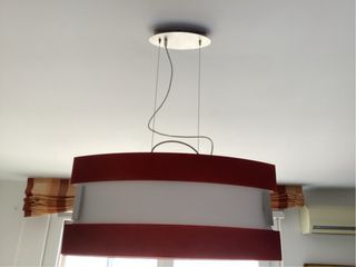 Lampada soffitto moderna rossa e bianca