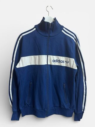 Chaqueta Adidas Vintage Azul y Blanca
