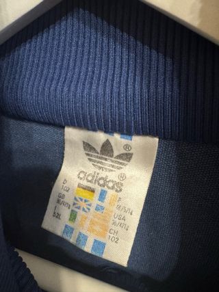 Chaqueta Adidas Vintage Azul y Blanca