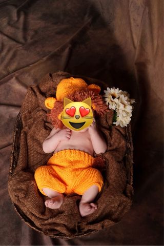 Vestito neonato leone per foto