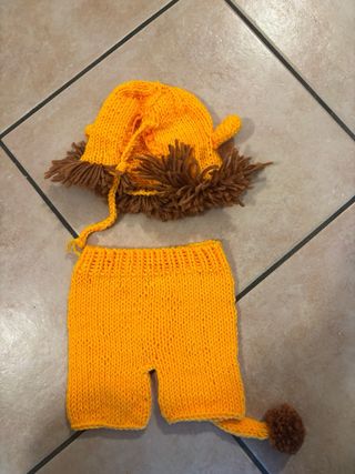 Vestito neonato leone per foto