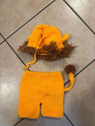 Vestito neonato leone per foto