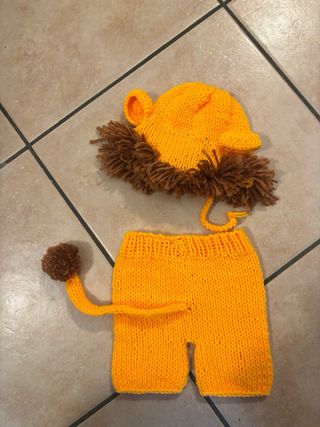 Vestito neonato leone per foto