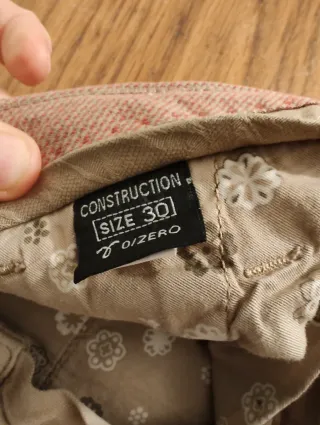 Pantaloni chino cotone/lino beige