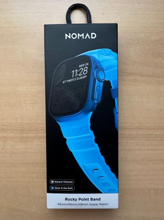Apple Watch X Nomad 49mm Rocky Point Icy Blue Glow