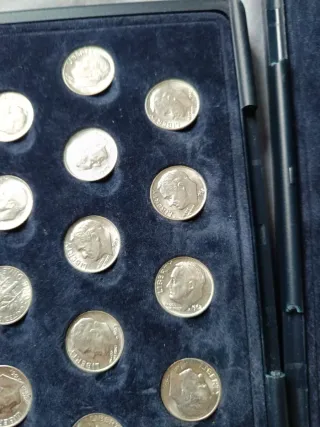 Lote 13 Monedas Plata Dime arras