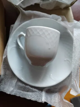 Juego 6 Tazas de café nuevas Bidasoa Porcelana