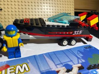 Lego System 6596 - Coche, Barco y Remolque