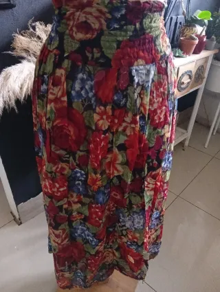 Gonna vintage floreale multicolor