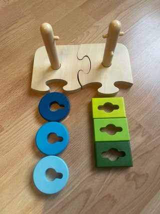 Puzzle apilable de madera, Hape