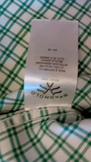 Camisa SPAGNOLO cuadros verdes Talla M