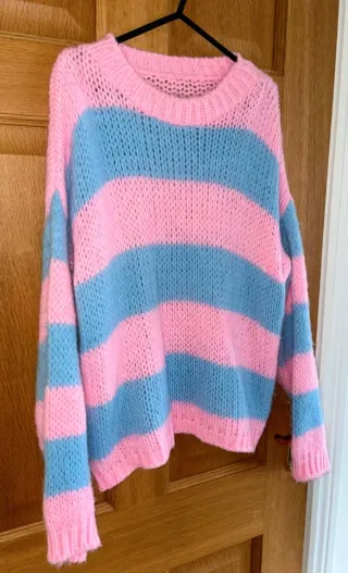 Jersey rayas rosa y azul Talla L