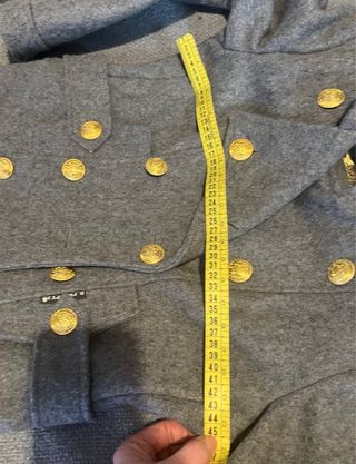 Abrigo Highly Preppy paño gris Talla S