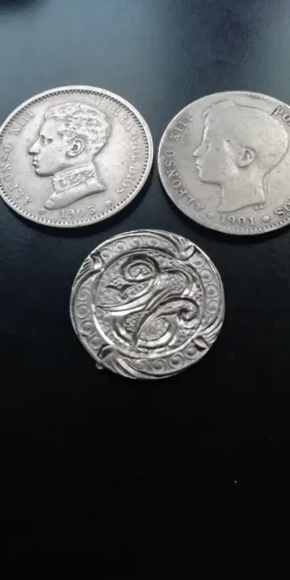 Lote de 3 monedas antiguas