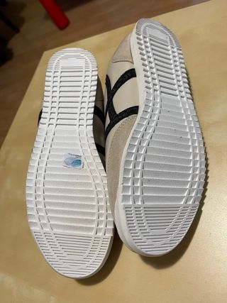 Zapatillas Sfera Mujer Talla 38 Beige/Negro