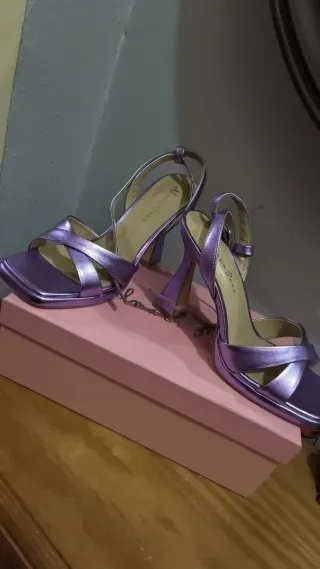 Sandalias Alma en Pena Morado/Plata