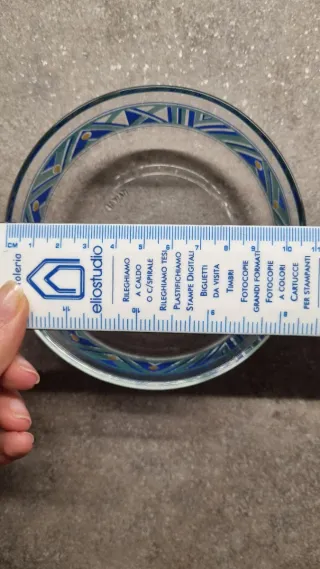 Set 11 Ciotole Vetro Decorate Blu