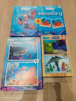 3 Puzzles Dory Ravensburger y Educa