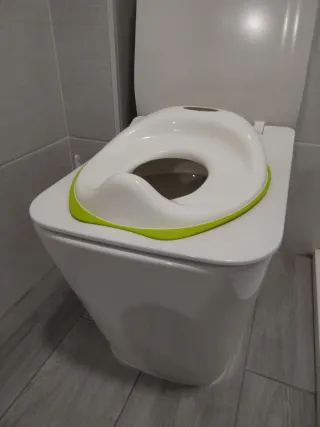 Adaptador Orinal Baño Infantil Blanco/Verde