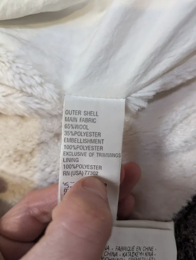 Chaqueta Trafaluc Lana Pelo Motera Gris