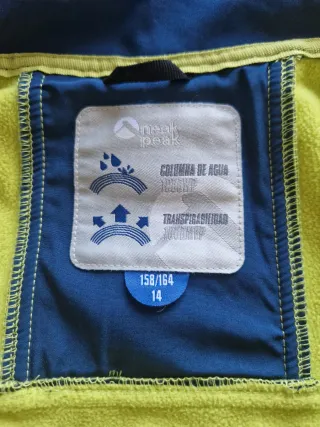 Chaqueta Softshell Neak Peak Azul y Verde