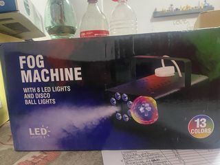 Macchina del fumo con 8 LED e palla disco