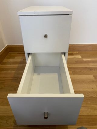 Cajonera blanca 2 cajones escritorio