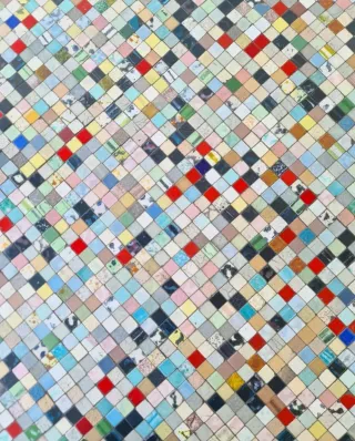 Mesa de mosaico de gresite. Vintage 60s.