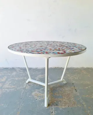 Mesa de mosaico de gresite. Vintage 60s.