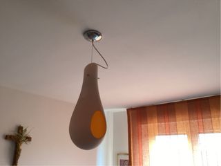 Lampada soffitto moderna goccia arancione