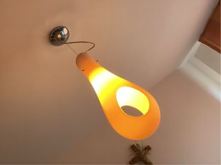 Lampada soffitto moderna goccia arancione