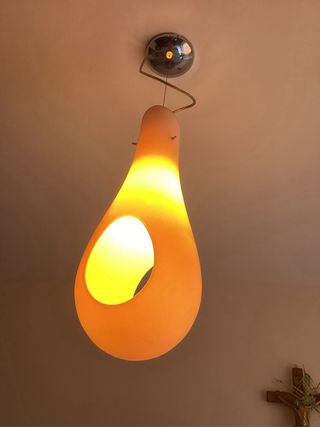 Lampada soffitto moderna goccia arancione