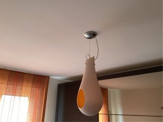 Lampada soffitto moderna goccia arancione