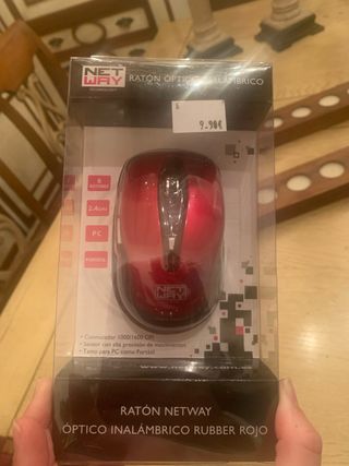 Ratón Óptico Inalámbrico Netway Rojo