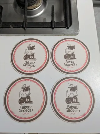 4 Sottobicchieri Bieres Georges in carta