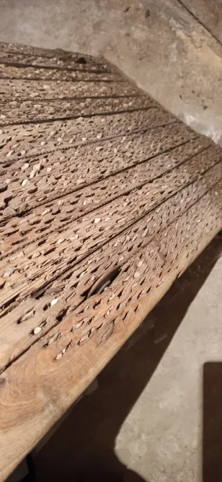 Trilla antigua de madera