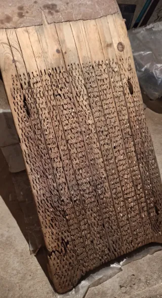 Trilla antigua de madera