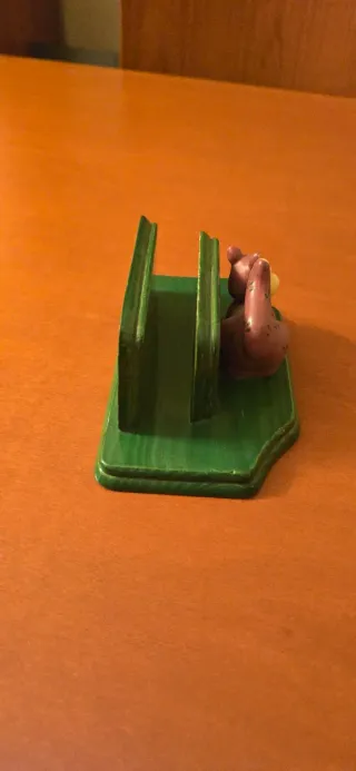 Portacarte portalettere in legno con scoiattolo