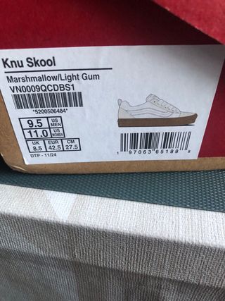 Vans Knu Skool Talla 42 Beige/Marrón