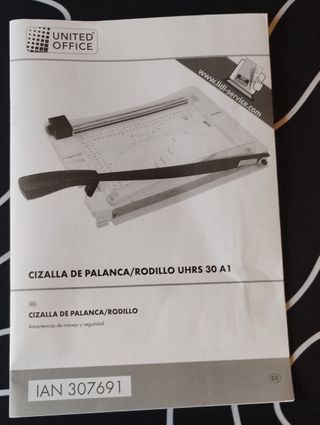 Guillotina de Palanca Cizalla Rodillo United Ofice