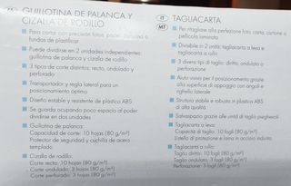 Guillotina de Palanca Cizalla Rodillo United Ofice