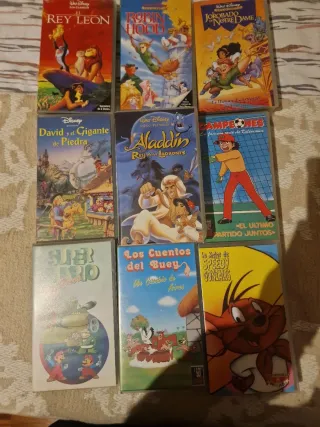 10 Películas VHS Infantiles Disney y más