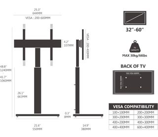 Soporte TV 32-60 pulgadas como nuevo.