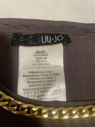 Jersey Liu Jo punto cadena dorado talla 40